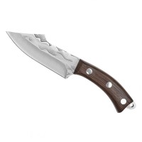 Cutit de vanatoare, 18 cm, lemn, maro, teaca inclusa Cutit de vanatoare, 18 cm, lemn, maro, teaca inclusa