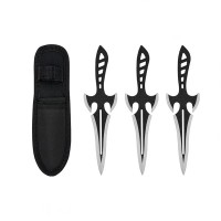 Set de trei cutite de aruncat Darts, 19 cm, otel inoxidabil