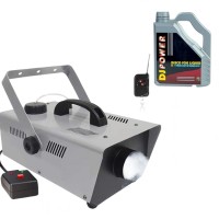 Set mașină de fum profesionala  si lichid 9 l, telecomanda, 2000 KV