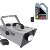 Set masina de baloane, lichid baloane 5 l  si mașină de fum ,lichid fum 4.5 l, telecomanda inclusa