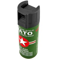 Set cutit model spaniol 15 cm si trei sprayuri piper, auto-aparare, 110 ml, verde