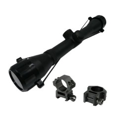 Set Luneta Airsoft 4X32, 29.5 cm si Inele de montura 22 mm, metalice, negre