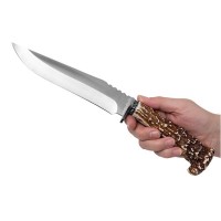 Cuțit de vânătoare Stag Antlers, 30 cm, teacă cordura, maro