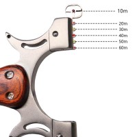 Prastie cu laser, metalic, 12 cm, boloboc, maner lemn, maro, husa inclusa