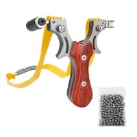 Set prastie cu laser si 100 bile metalice 6 mm, 11.5 cm, boloboc, maner lemn, maro Set prastie cu laser si 100 bile metalice 6 mm, 11.5 cm, boloboc, maner lemn, maro