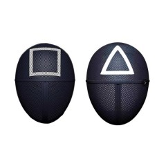 Set doua masti pentru carnaval, Squid Game, Triunghi, Patrat, Negru Set doua masti pentru carnaval, Squid Game, Triunghi, Patrat, Negru