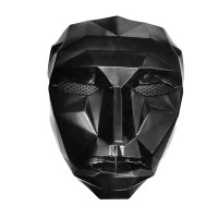 Set patru masti pentru carnaval, Squid Game, Triunghi, Patrat, Cerc, Negru, Lider