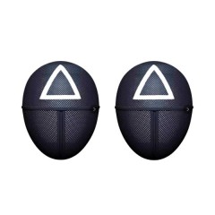 Set doua masti pentru carnaval, Squid Game, Triunghi, Negru Set doua masti pentru carnaval, Squid Game, Triunghi, Negru