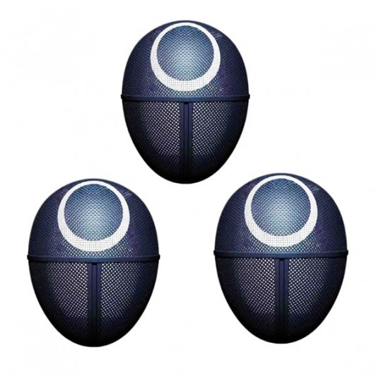 Set trei masti pentru carnaval, Squid Game, Cerc, Negru Set trei masti pentru carnaval, Squid Game, Cerc, Negru