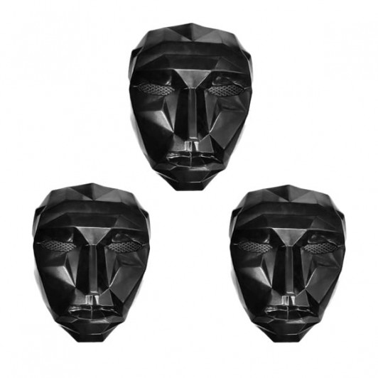 Set trei masti pentru carnaval, Squid Game, Lider, Negru Set trei masti pentru carnaval, Squid Game, Lider, Negru