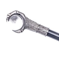 Baston decorativ, Ball, metalic, cutit panoplie, 95 cm, negru
