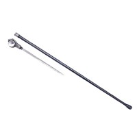Baston decorativ, Ball, metalic, cutit panoplie, 95 cm, negru