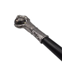 Baston decorativ, Ball, metalic, cutit panoplie, 95 cm, negru