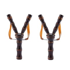 Set doua Praștii din Lemn, Handmade, 19 cm, Maro