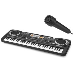 Orga electronica copii, 61 clape,instrument multifunctional, microfon inclus