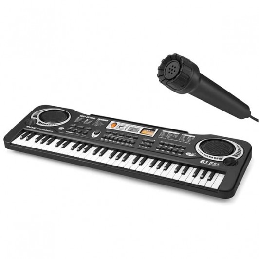 Orga electronica copii, 61 clape,instrument multifunctional, microfon inclus
