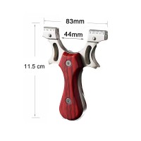 Set prastie cu laser, Sling Queen, metalic, 11.5 cm, cu boloboc, maner lemn,maro si 200 bile de 6 mm