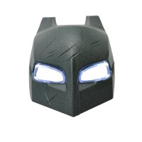 Set masca LED si costum carnaval Batman cu muschi pentru copii, negru, 7-9 ani, 120-130 cm