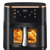 Friteuza cu Aer Cald 10L, Fereastra Vizuala si Ecran Tactil Inteligent, 2400 W