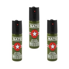 Set 3 Spray-uri Paralizante NATO Defence, 110 ml, Propulsie Jet, Verde