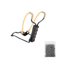 Set prastie metalica profesionala cu suport de incheietură si 100 bile 9 mm, metal, maner antiderapa