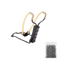 Set prastie metalica profesionala cu suport de incheietură si 100 bile 10 mm, metal, maner antiderap