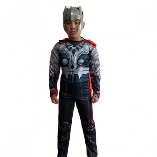 Costum Thor, Halloween, Carnaval, 7-9 ani, 120-130 cm