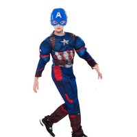 Costum carnaval Captain America, 3-5 ani , 100-110 cm