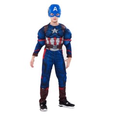 Costum carnaval Captain America, 7-9 ani , 120-130 cm