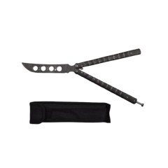 Briceag fluture antrenament, metal, 27 cm, husa inclusa