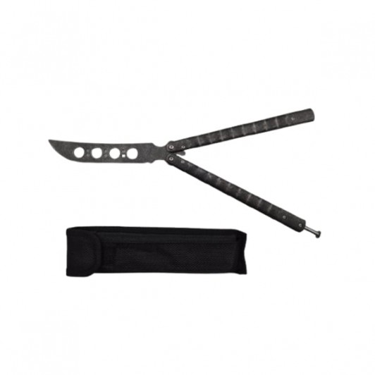 Briceag fluture antrenament, metal, 27 cm, husa inclusa