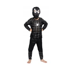 Costum carnaval Spiderman, 3-5 ani, 98-110 cm, negru