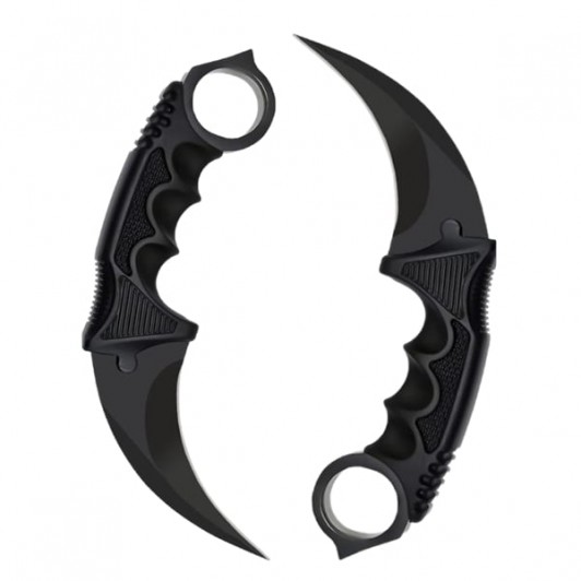 Set doua cutite karambit, 19 cm, negru, teaca inclusa Set doua cutite karambit, 19 cm, negru, teaca inclusa