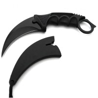 Set doua cutite karambit, 19 cm, negru, teaca inclusa