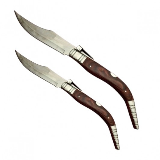 Set briceag de vanatoare 38 cm si briceag 50 cm, lamă oțel inoxidabil, cricket, maro Set briceag de vanatoare 38 cm si briceag 50 cm, lamă oțel inoxidabil, cricket, maro