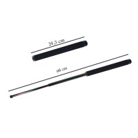 Set baston telescopic 66 cm si box-rozeta craniu negru