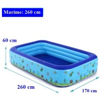 Piscina gonflabila copii dreptunghiulara, 260 x 170 x 60 cm