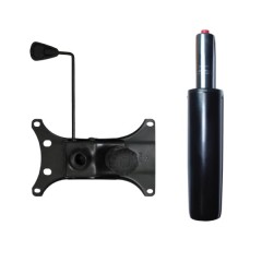 Set placuta balans metal, 26 x 15 cm si cilindru piston, gaz, pentru scaune birou, negru, 35 cm