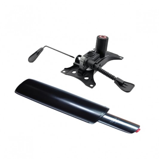 Set placuta balans metalica, 25 cm x 15 cm si cilindru piston, gaz, pentru scaune birou, negru, 35 c