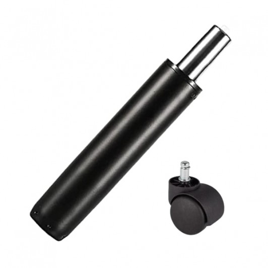 Set rolă universală  Ø11 mm, PVC si cilindru piston, gaz, pentru scaune birou, negru, 35 cm