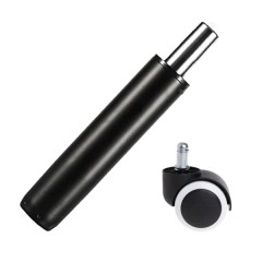 Set rotita universala cauciuc si cilindru piston, gaz, pentru scaune birou, negru, 35 cm