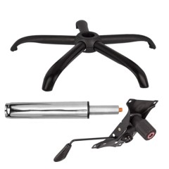 Set placuta balans metalica 22 cm x 15 cm, baza 64 cm si cilindru piston, gaz, pentru scaune birou,