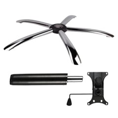 Set placuta balans metalica 20 cm x 15 cm, baza 60 cm si cilindru piston, gaz, pentru scaune birou,