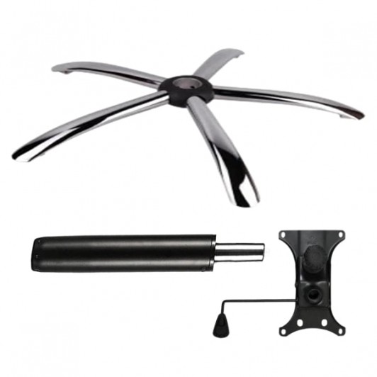Set placuta balans metalica 20 cm x 15 cm, baza 60 cm si cilindru piston, gaz, pentru scaune birou