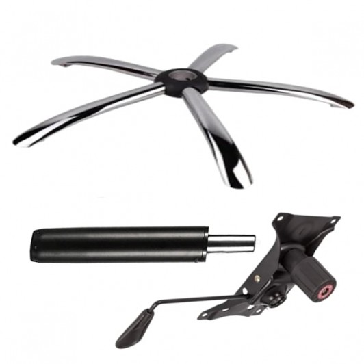 Set placuta balans metalica 22 cm x 15 cm, baza 60 cm si cilindru piston, gaz, pentru scaune birou