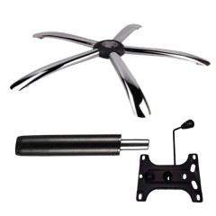 Set placuta balans metalica 26 x 15 cm, baza 60 cm si cilindru piston, gaz, pentru scaune birou, neg