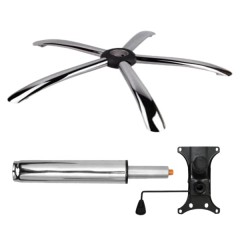 Set placuta balans metalica 20 cm x 15 cm, baza 60 cm si cilindru piston, gaz, pentru scaune birou,