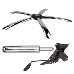 Set placuta balans metalica 22 cm x 15 cm, baza 60 cm si cilindru piston, gaz, pentru scaune birou,