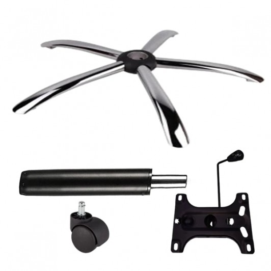 Set placuta balans metalica 26 x 15 cm, baza 60 cm, rolă universală  Ø11 mm si cilindru piston, gaz