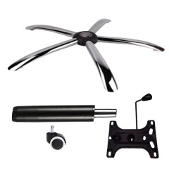 Set placuta balans metalica 20 cm x 15 cm, baza 60 cm, rolă universală  cauciuc si cilindru piston, 